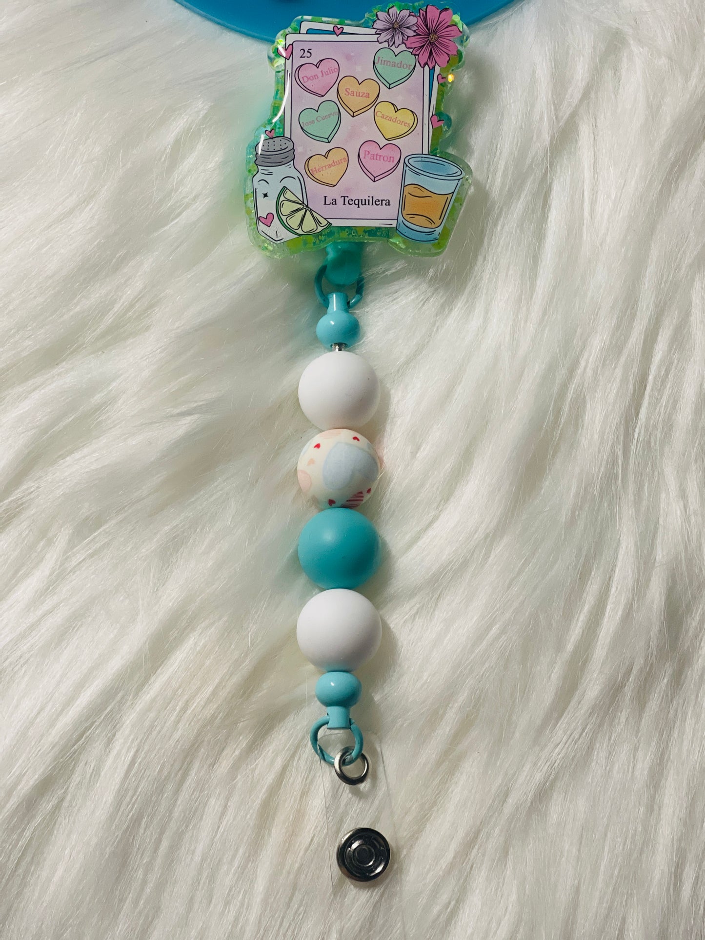 La Tequilera Beaded Badge Reel