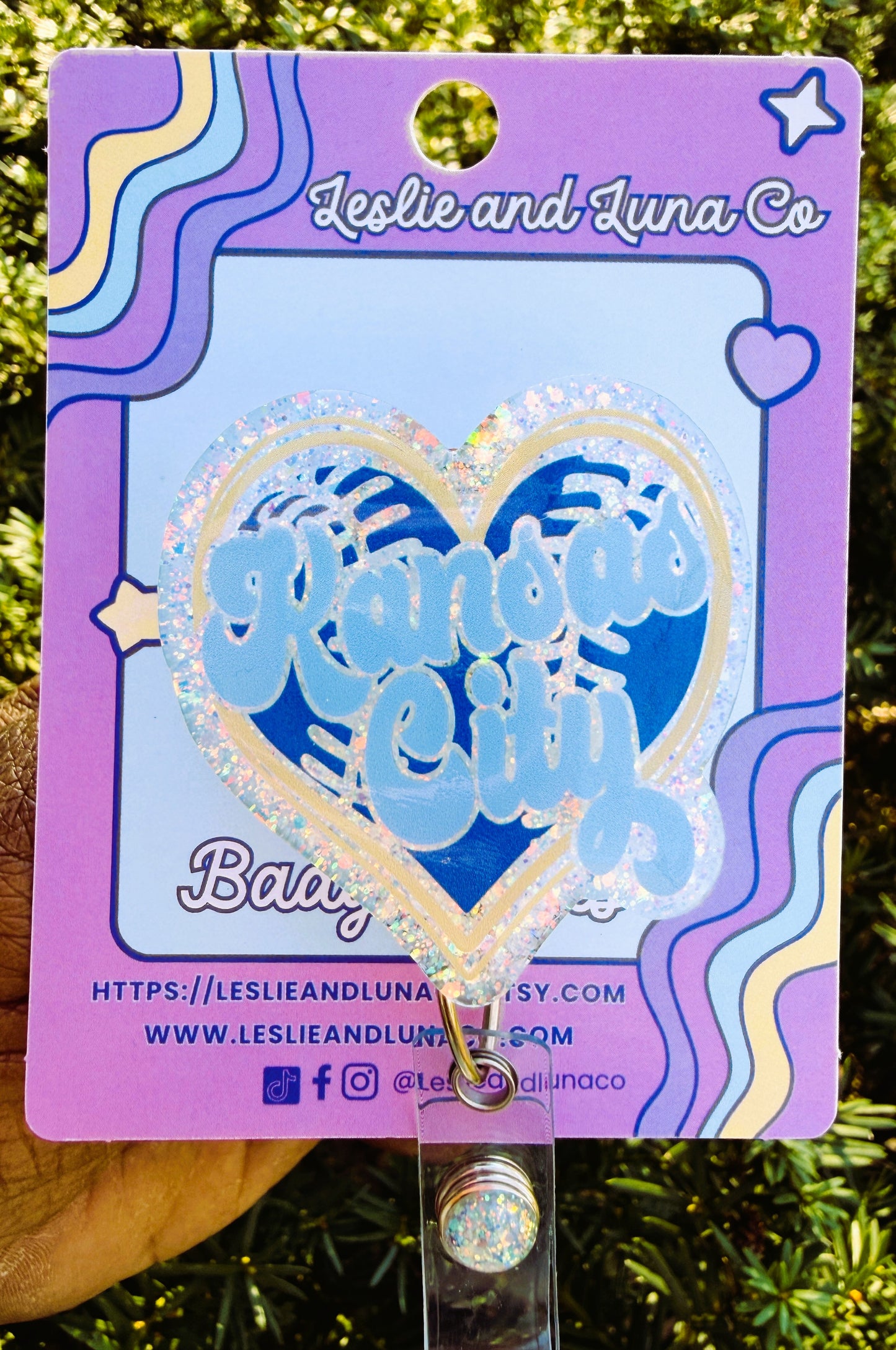 Kansas City Blue Heart Badge Reel