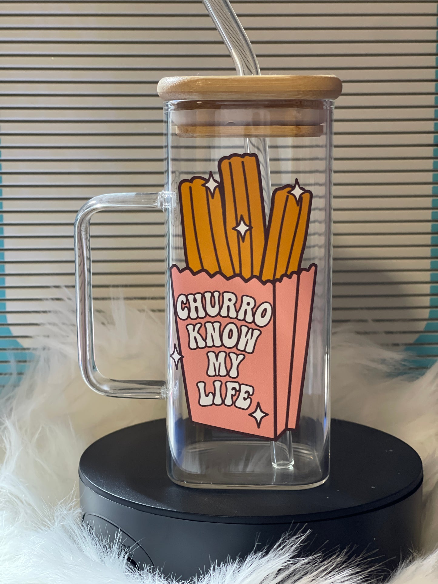 Churro Know My Life Square 12oz Cup
