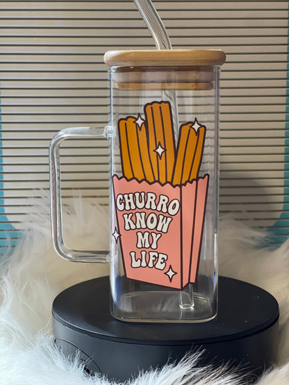 Churro Know My Life Square 12oz Cup