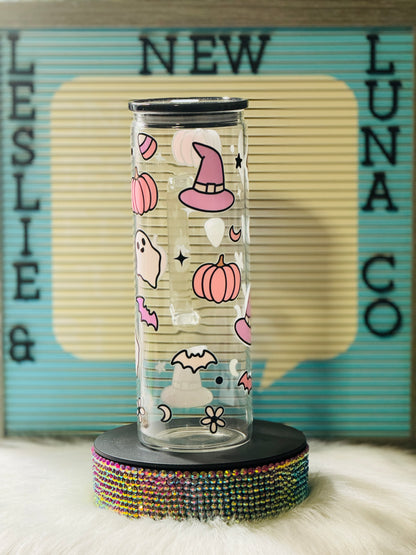 Ghosties & Pumpkins Halloween Tall Clear 20oz Cup